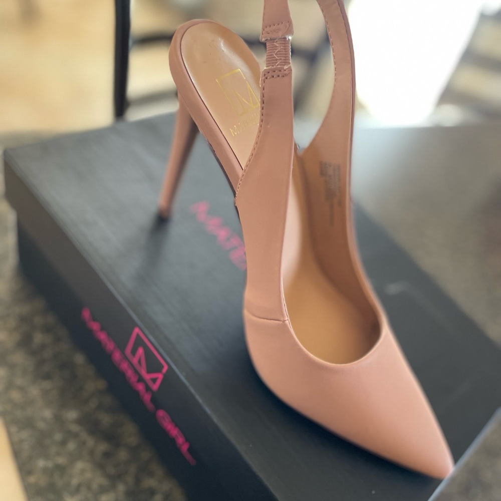 Material Girl MDARCIEP nude slingback heel Shoes Are Brand New and Never Worn